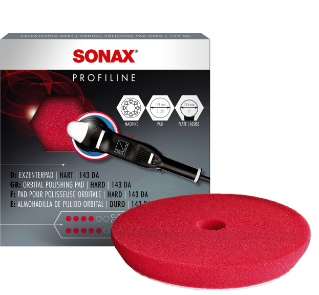 SONAX Polishing Sponge Red 143 DA CutPad
