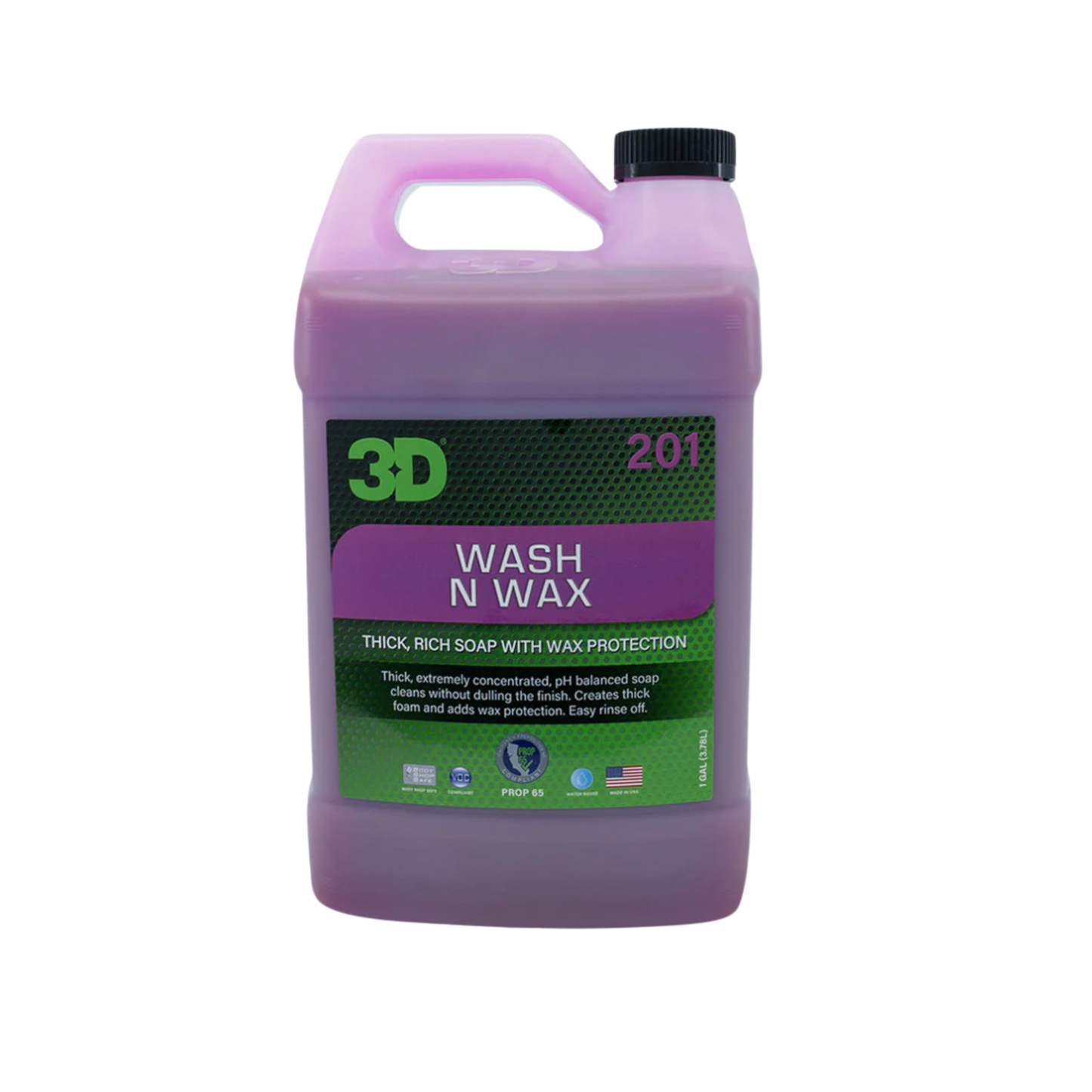3D Car Care - Wash n Wax Car Shampoo - 3.78 Litres