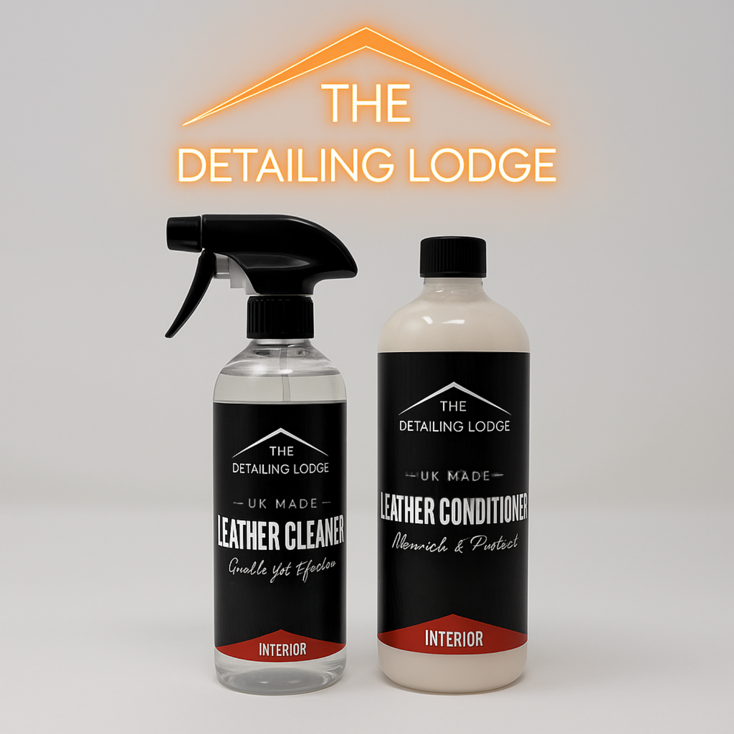 Leather Care Bundle – 500ml Cleaner & Conditioner | Professional Leather Cleaning & Conditioning Kit (UK Made) | The Detailing Lodge