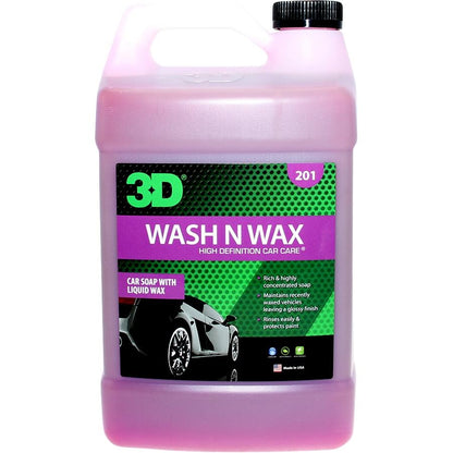 3D Car Care Wash N Wax Shampoo – pH Balanced Car Wash & Wax | 473ml / 1 Gallon