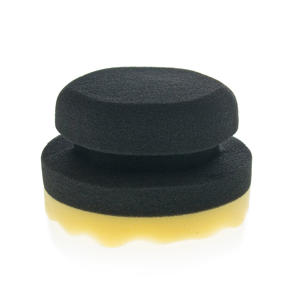Black & Yellow Applicator Pad – Dual Foam Wax, Polish & Dressing Pad | Professional Car Detailing Tool | Martin Cox MOGG206