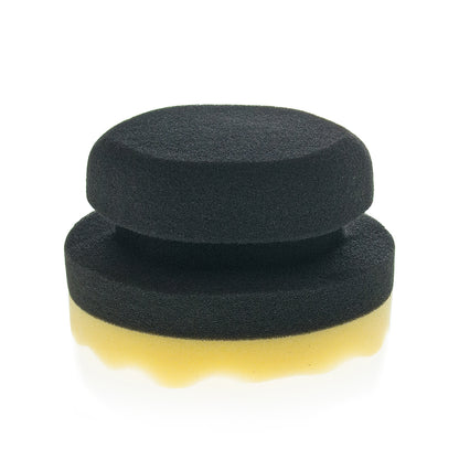 Black & Yellow Applicator Pad – Dual Foam Wax, Polish & Dressing Pad | Professional Car Detailing Tool | Martin Cox MOGG206