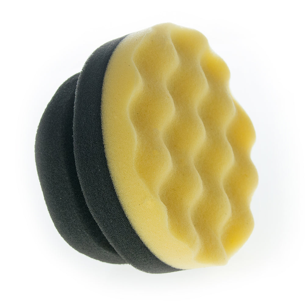 Black & Yellow Applicator Pad – Dual Foam Wax, Polish & Dressing Pad | Professional Car Detailing Tool | Martin Cox MOGG206