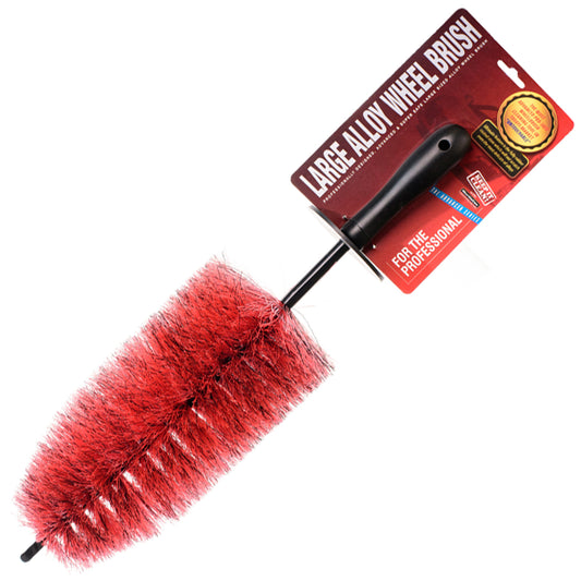 Large Red Wheel Brush – Professional Alloy & Spoke Cleaning Brush | Durable Chemical-Resistant Design