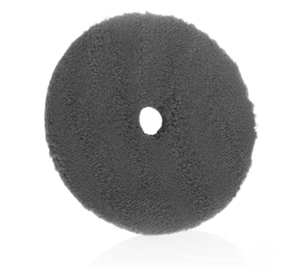 Martin Cox MOGG180 Grey Wool Hook & Loop Refinishing Pad (140mm) – Medium Cut Vented Microfibre Pad for DA Polishers