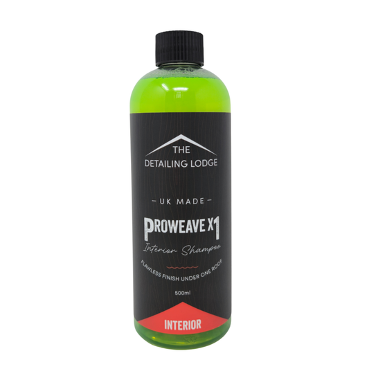 Proweave X1 – Interior Fabric & Upholstery Shampoo | Dilutable, Scented, Wet Vac Safe | The Detailing Lodge |