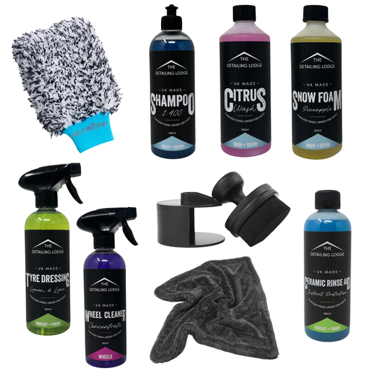 9-Piece Car Care Kit | Premium Detailing Bundle – Worth £90+ | The Detailing Lodge